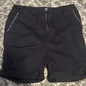Ted Baker Black Folded-Hem Bermuda Shorts
